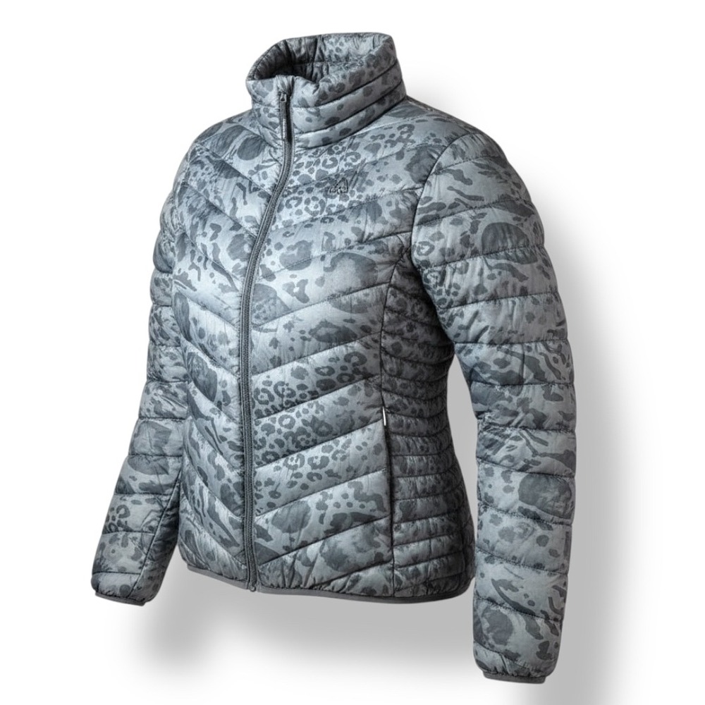 K-Way Women's Printed Tundra Down Jacket Size S Lightweight Packable Puffer Coat